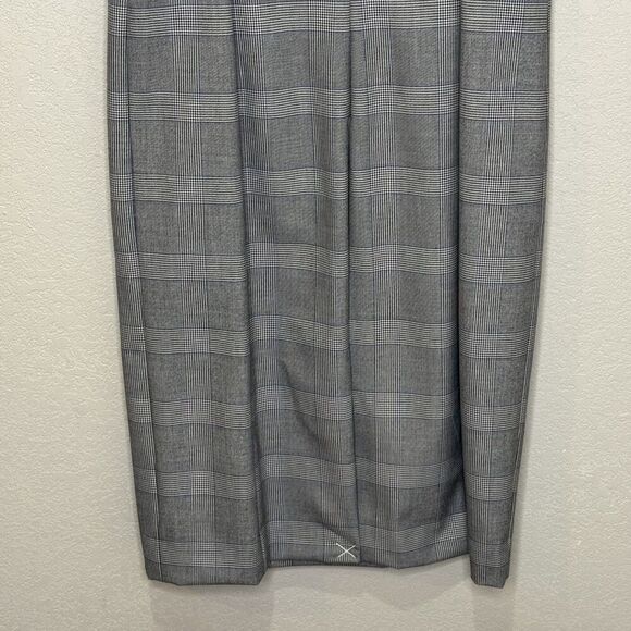 J Crew Dress Womens 8 Gray Plaid Sleeveless Sheath Business Career AC409 FA19 - Picture 8 of 12